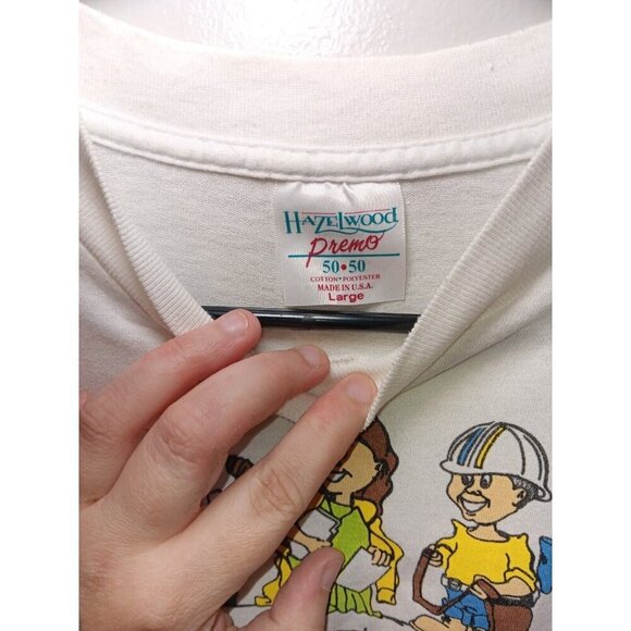 Vintage USA Shirt Large White 1980s Ma Aint What She Used To Be Single Stitch - Picture 4 of 6